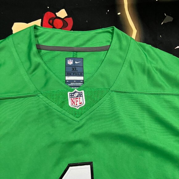 NFL Jalen Hurts #1 Philadelphia Eagles Kelly Green Jersey - Picture 2 of 6